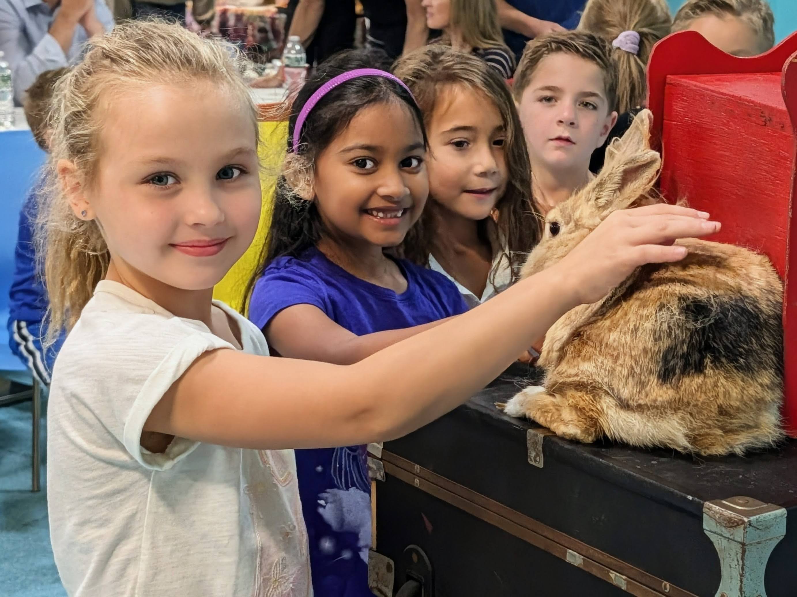 Children petting bunny magician statenisland - Staten Island Magicians by Binx