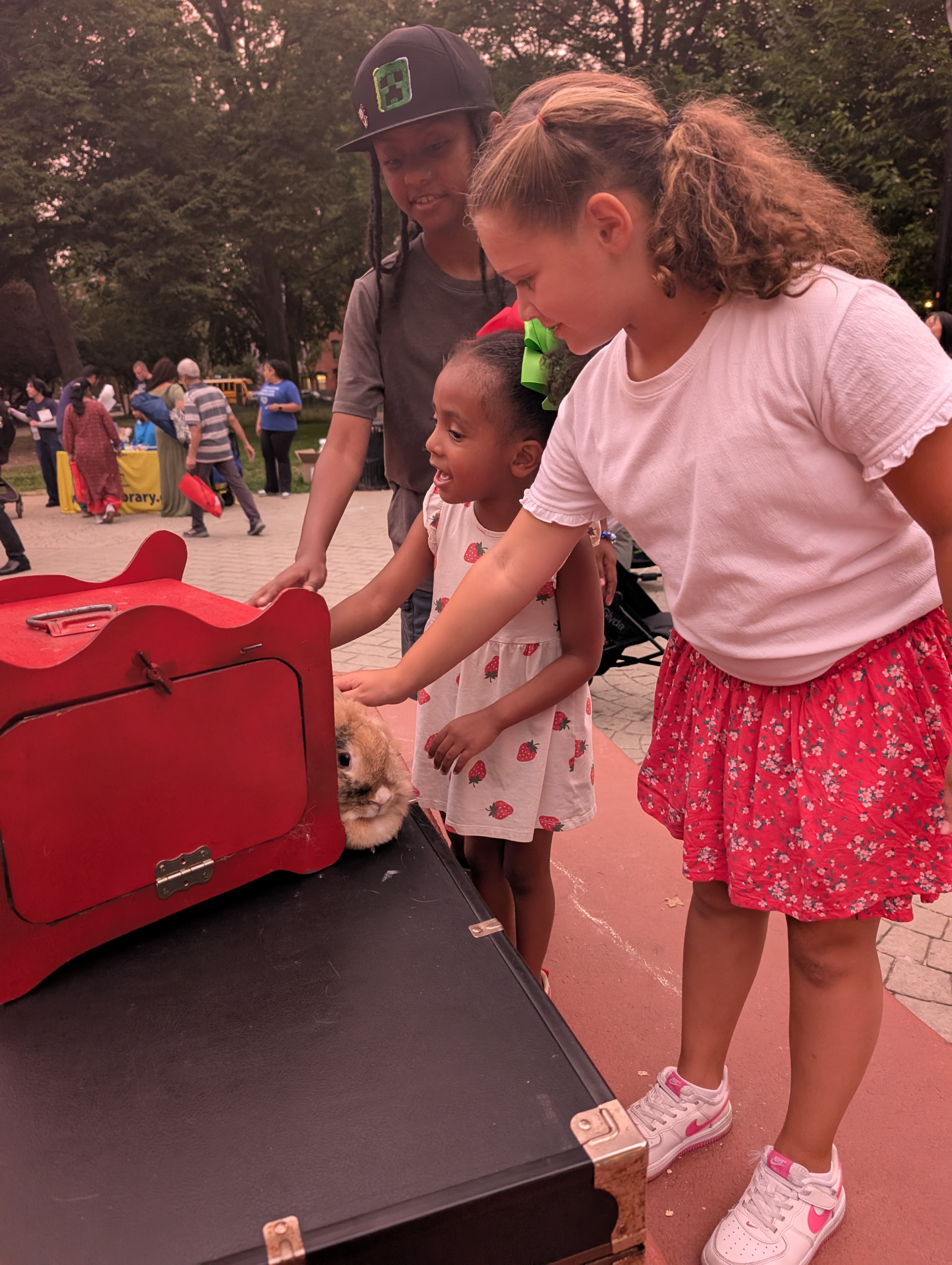 Children with bunny community event - Staten Island Magicians by Binx