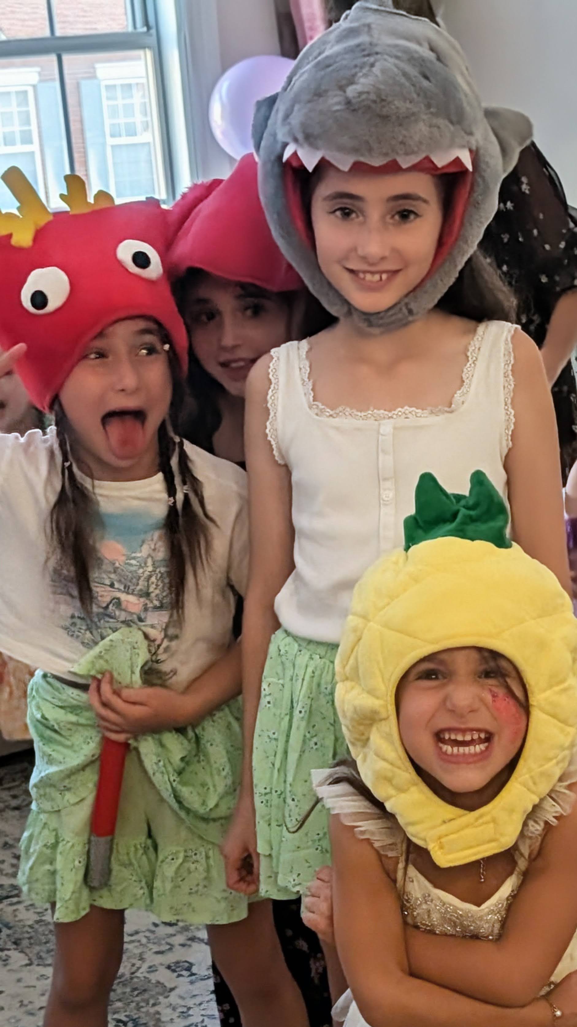 Three children funny hat magic show - Staten Island Magicians by Binx